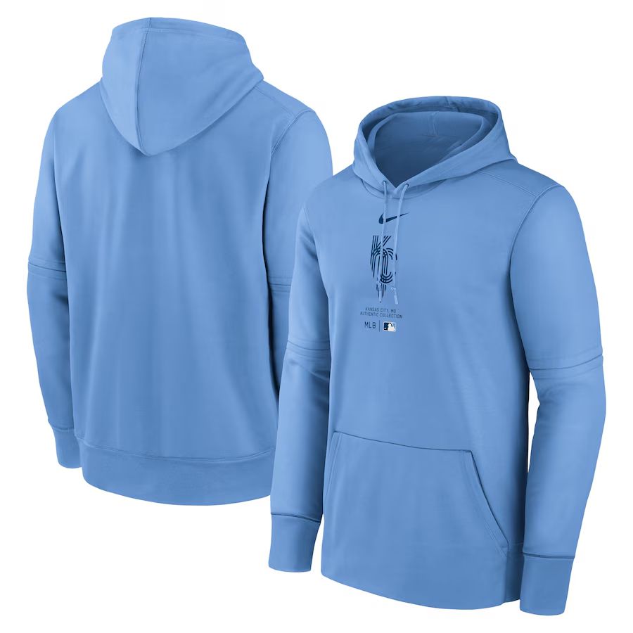 Men 2025 MLB Kansas City Royals Light blue Nike hoodie style 1->kansas city royals->MLB Jersey